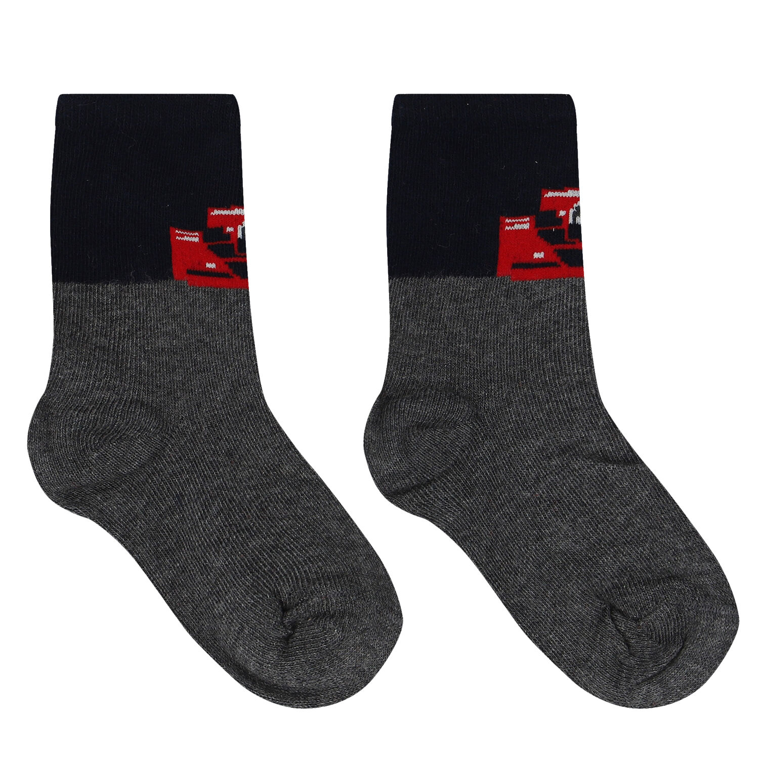 Boys Red, Navy Blue & Grey Socks (3 Pack), 1, hi-res image number null